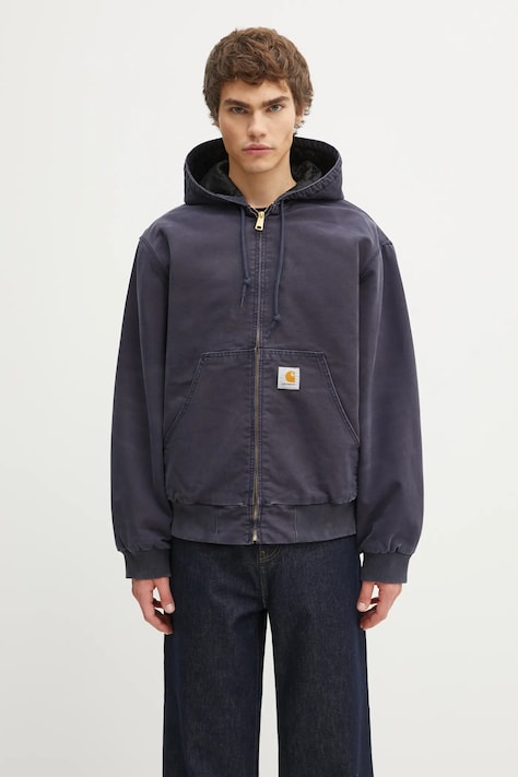 Carhartt WIP kurtka bawełniana OG Active Jacket kolor granatowy przejściowa oversize I035891.1C4O