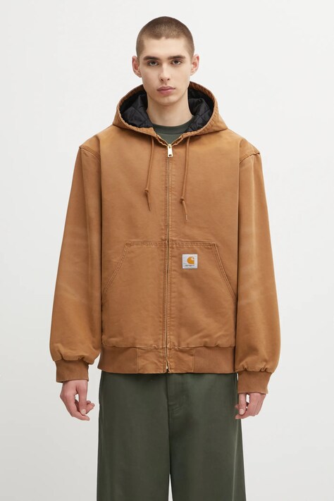 Carhartt WIP kurtka bawełniana OG Active Jacket kolor brązowy przejściowa I035891.HZ4O