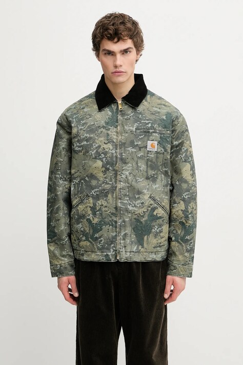 Дънково яке Carhartt WIP OG Detroit Jacket в зелено преходен модел I035614.3BL06