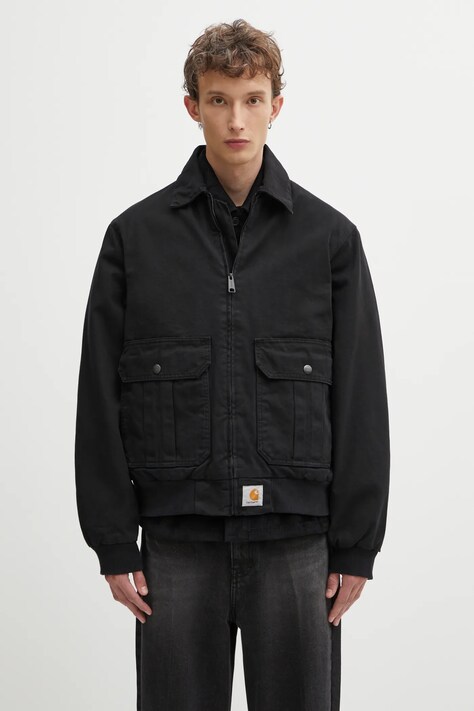 Carhartt WIP kurtka bawełniana Stanton Jacket kolor czarny zimowa I035617.8906