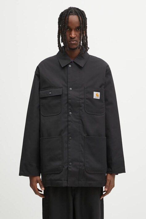Carhartt WIP kurtka Leroy Chore Coat kolor czarny przejściowa I035343.89XX