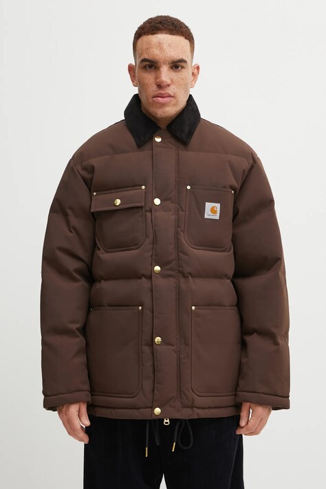 Carhartt WIP kurtka Rayler Jacket kolor brązowy przejściowa I035798.1YLXX