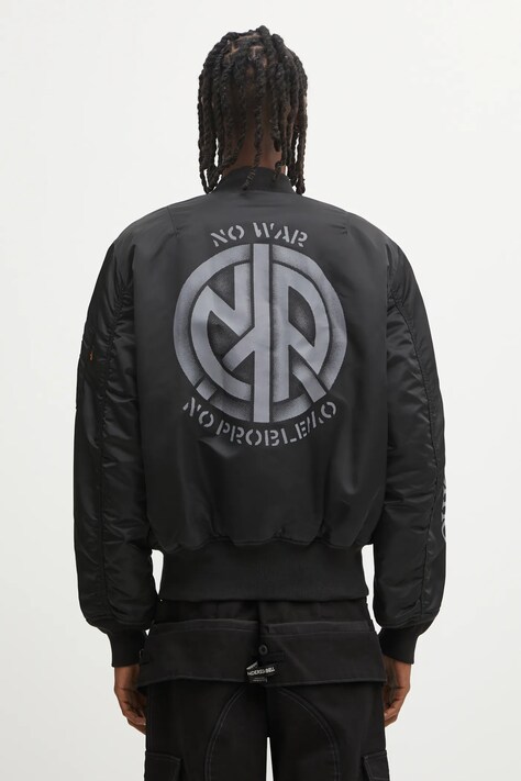 Двостороння куртка-бомбер No Problemo x Alpha Industries No War MA-1 — фото 3