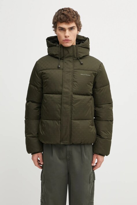 Daily Paper kurtka Monogram Puffer kolor zielony zimowa 2524008