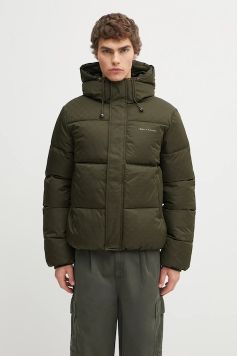 Daily Paper kurtka Monogram Puffer kolor zielony zimowa 2524008
