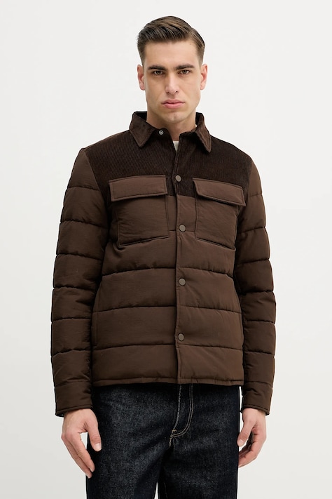United Colors of Benetton kurtka kolor brązowy zimowa 2RWLUN06V
