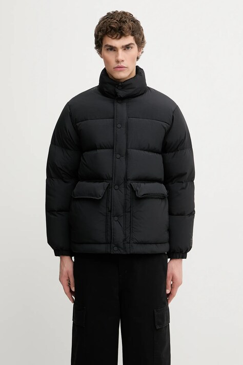 Páperová bunda Maison Kitsuné Quilted Puffer čierna farba, zimná, oversize, PM02230WQ4070