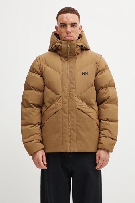 Helly Hansen kurtka VILLAGE MODULAR DOWN JACKET kolor zielony zimowa 54492