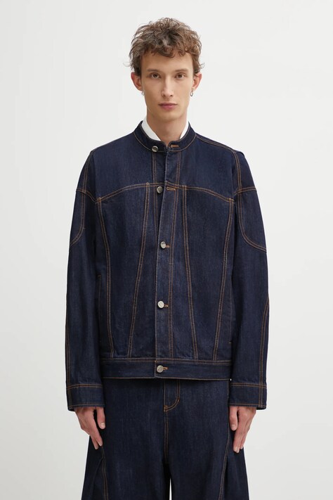 Ader Error kurtka jeansowa JACKET kolor niebieski przejściowa BO01FWJK0105BL