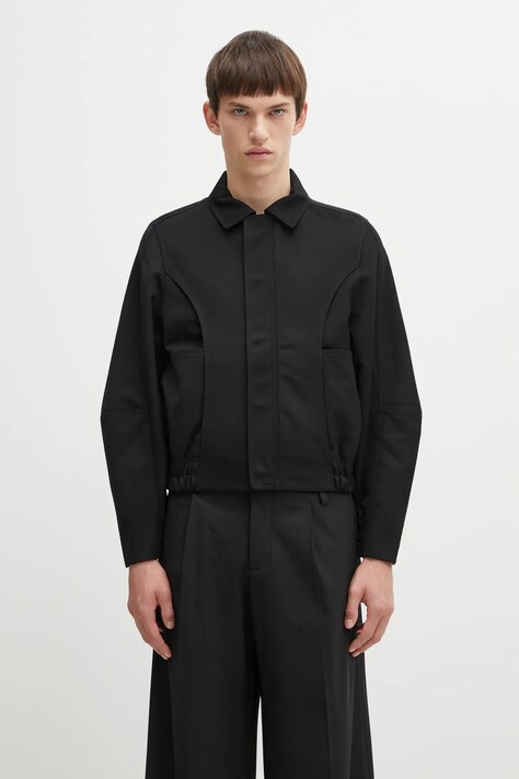 Ader Error kurtka z dodatkiem wełny JACKET kolor czarny przejściowa BO01FWJK0106BK