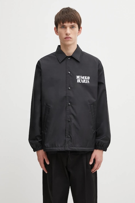 Bunda Wacko Maria Coach Jacket čierna farba, prechodná, 25FW-WMO-BL28