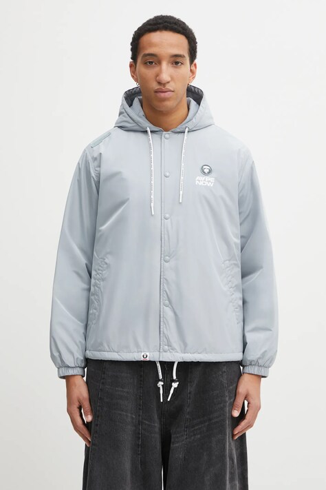 AAPE kurtka Now kolor niebieski przejściowa AAPJKM7722XXP