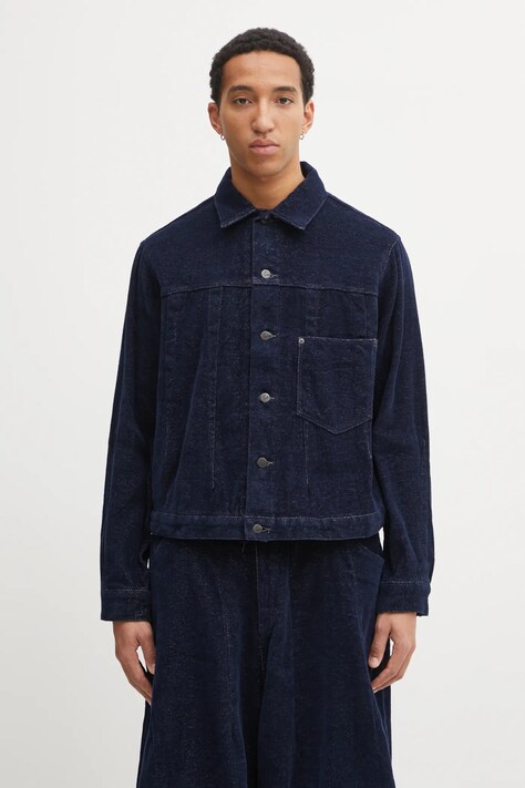 Куртка-рубашка Needles Darts Jean Jacket цвет синий демисезонная RW223