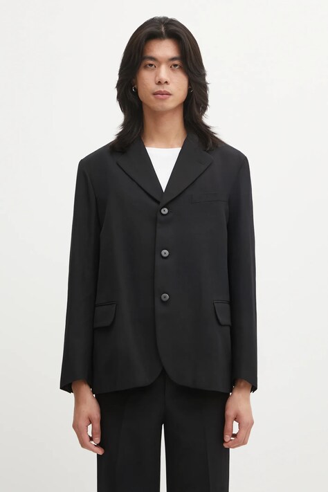 Visvim marynarka z dodatkiem wełny VERDEAN JKT męska kolor czarny 125205013007