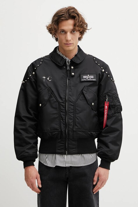 Alpha Industries kurtka bomber kolor czarny przejściowa 258150