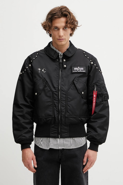 Alpha Industries kurtka bomber kolor czarny przejściowa 258150