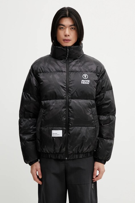 AAPE kurtka puchowa kolor czarny zimowa AAPDNM7726XXP