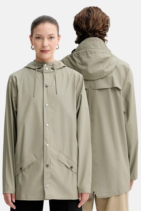 Rains kurtka 12010 Jacket kolor zielony przejściowa 12010