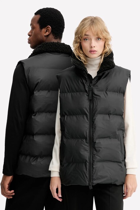 Безрукавка Rains 17220 Alta Vision Puffer Vest цвет чёрный зимняя 17220