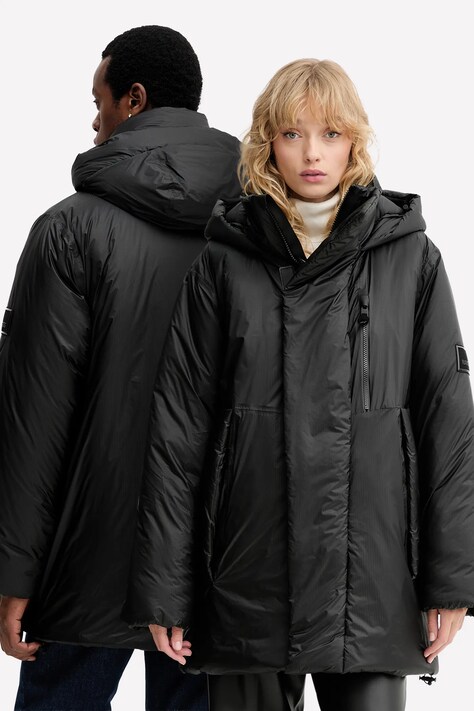 Яке Rains 17240 Torna Insulated Long Jacket в черно зимен модел 17240