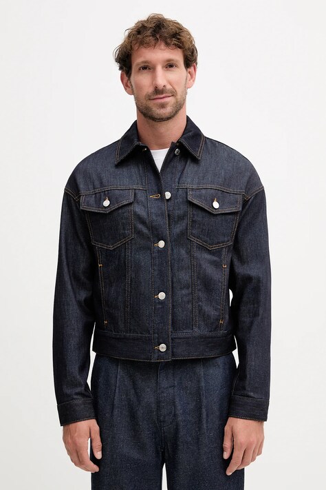 MAX&Co. kurtka jeansowa kolor granatowy przejściowa oversize 2528046012200