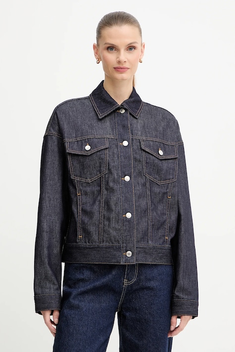 MAX&Co. geacă jeans culoarea bleumarin, de tranziție, oversize, 2528046012200