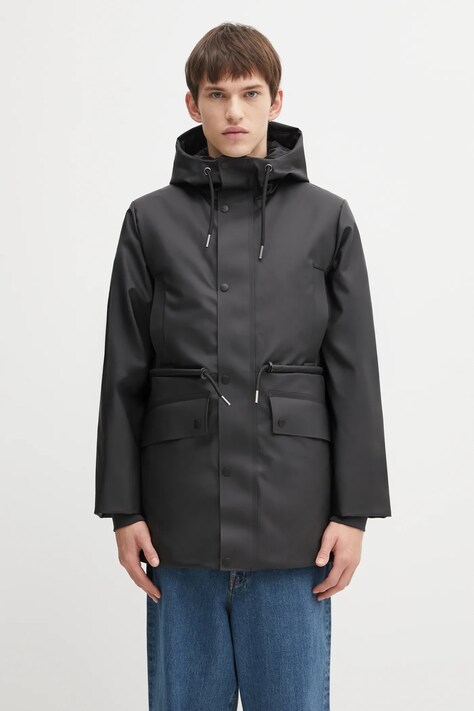 Rains hanorac Nome String W Parka W3T3 culoarea negru, de iarnă, 21500.01