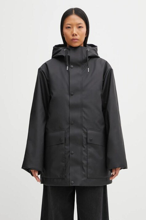 Rains kurtka Nome Parka W3T3 kolor czarny zimowa 21450.01