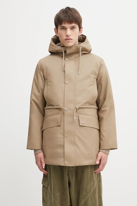 Rains hanorac Nome String W Parka W3T3 culoarea bej, de iarnă, 21500.133