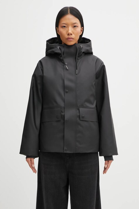 Rains kurtka Nome Short W Parka W3T3 kolor czarny zimowa 21490.01