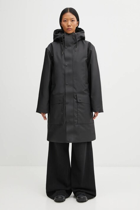 Rains parka Nome Long Parka W3T3 kolor czarny zimowa 21460.01