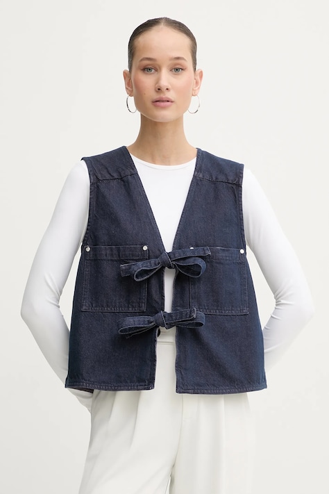 Stine Goya gilet di jeans 0 colore blu navy SG-AW25-T101-2406