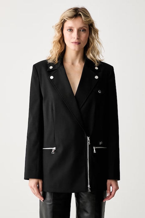 Karl Lagerfeld sacou pentru femei cu lână negru A3W14044