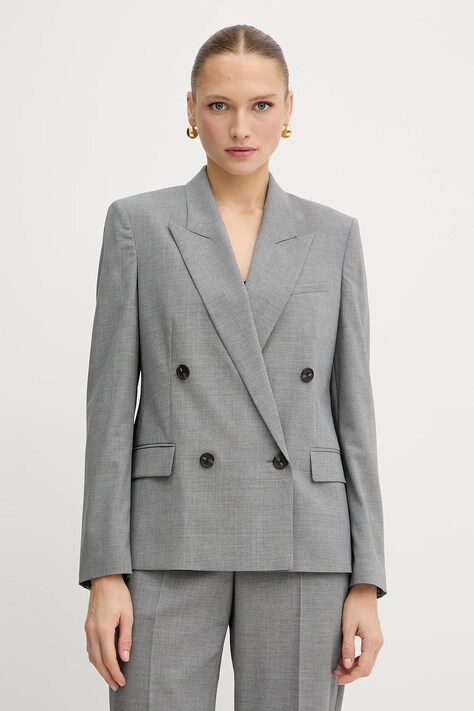 BOSS giacca in lana colore grigio  50543302