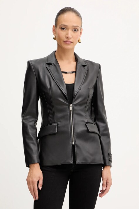 Versace Jeans Couture marynarka kolor czarny jednorzędowa gładka 79HAQ703 J0195
