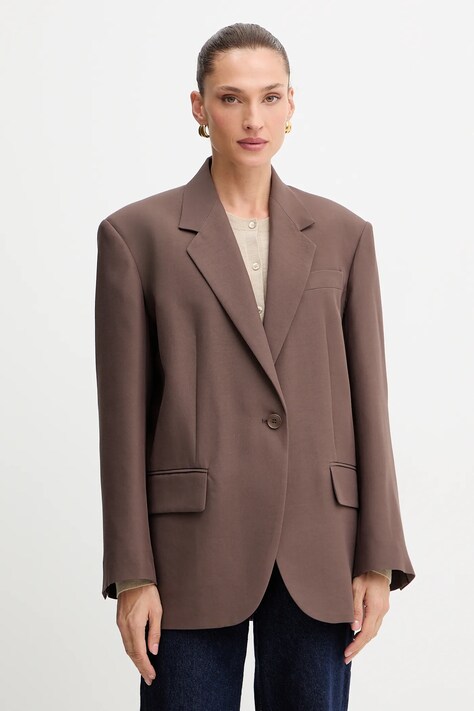 Weekend Max Mara sacou FLOC culoarea maro, oversize, uni, 2525046081600