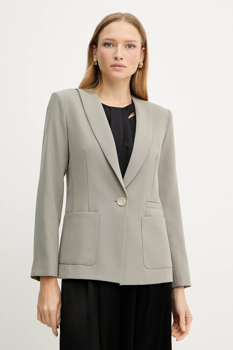Armani Exchange marynarka kolor zielony dwurzędowa gładka XW001277 AF16148