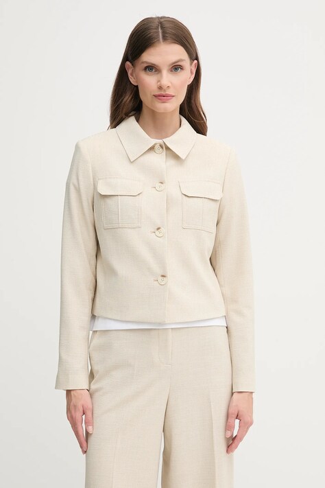 Σακάκι Dkny χρώμα: μπεζ, UD5JS035