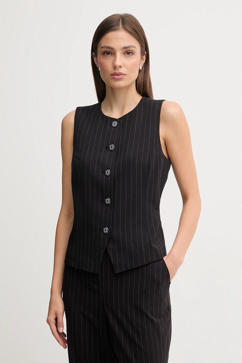 Dkny vestă culoarea negru, un singur rând de nasturi, UE5VS040