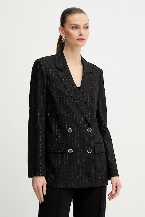 Guess marynarka ZANITA kolor czarny dwurzędowa W5BN59 W2422