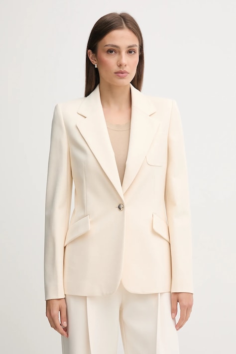 Joop! sacou culoarea bej, un singur rând de nasturi, uni, 30047951