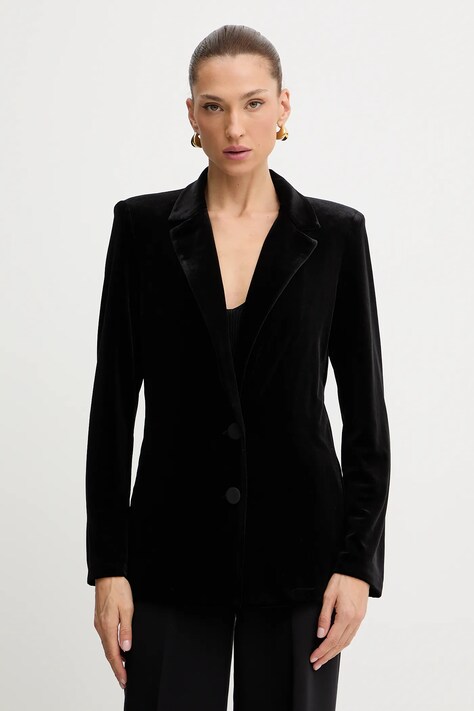 Armani Exchange sacou culoarea negru, un singur rand de nasturi, uni, XW000789 AF16147
