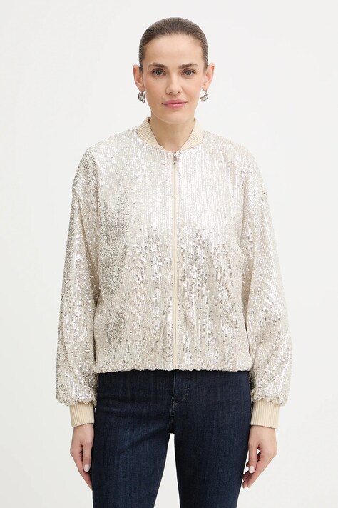 BOSS Orange marynarka kolor beżowy jednorzędowa 50548336