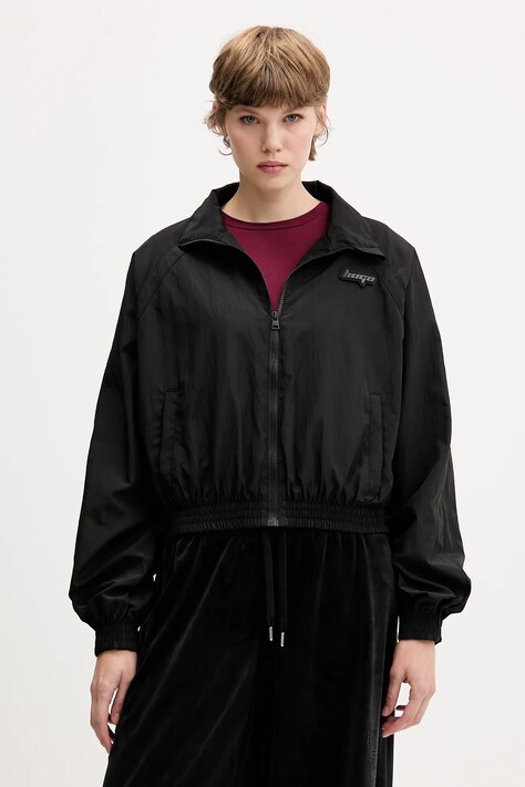 Hugo Blue kurtka kolor czarny przejściowa oversize 50553343