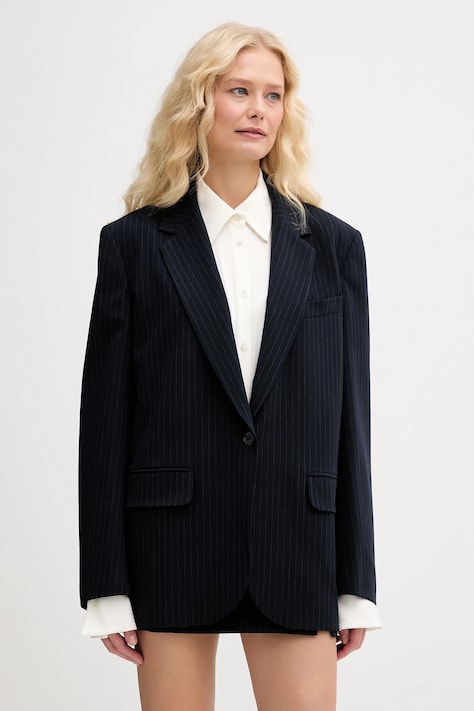 Aniye By marynarka kolor granatowy jednorzędowa wzorzysta 181196