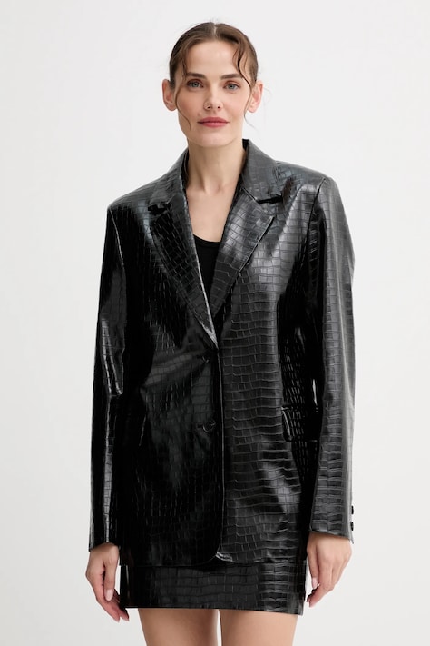 ISABELLE BLANCHE zakó fekete, sima, egysoros gombolású, IS25FW-J029-T006