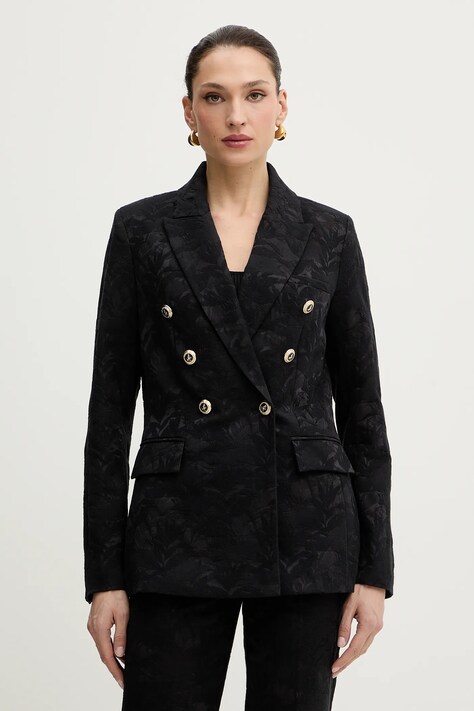 Morgan marynarka kolor czarny dwurzędowa wzorzysta VFILA.F