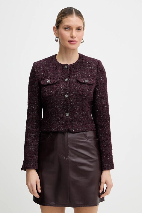 Morgan marynarka kolor bordowy jednorzędowa gładka VIKAVA