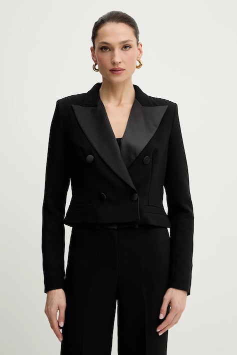 Morgan marynarka kolor czarny dwurzędowa gładka VJOEN.F