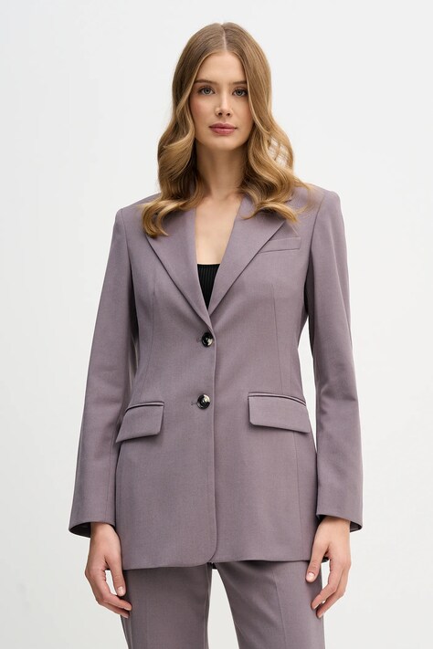 Sisley marynarka kolor fioletowy jednorzędowa gładka 21YPLW03H